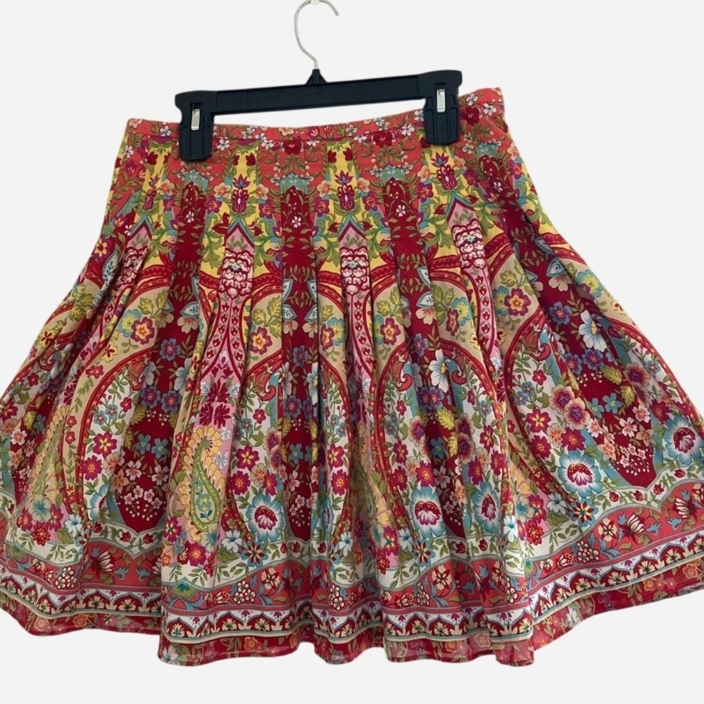 Pre-owned Jones Wear Multicolor Floral Skater Skirt